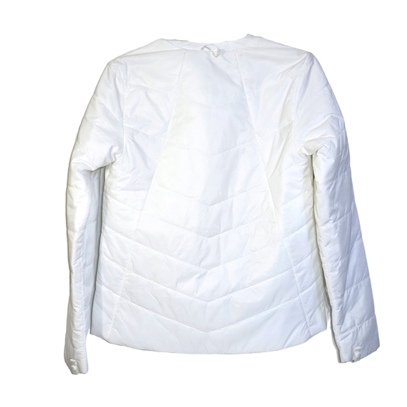 The North Face Full Zip Quilted Down Jacket in White Mandarin Size S - Picture 3 of 5